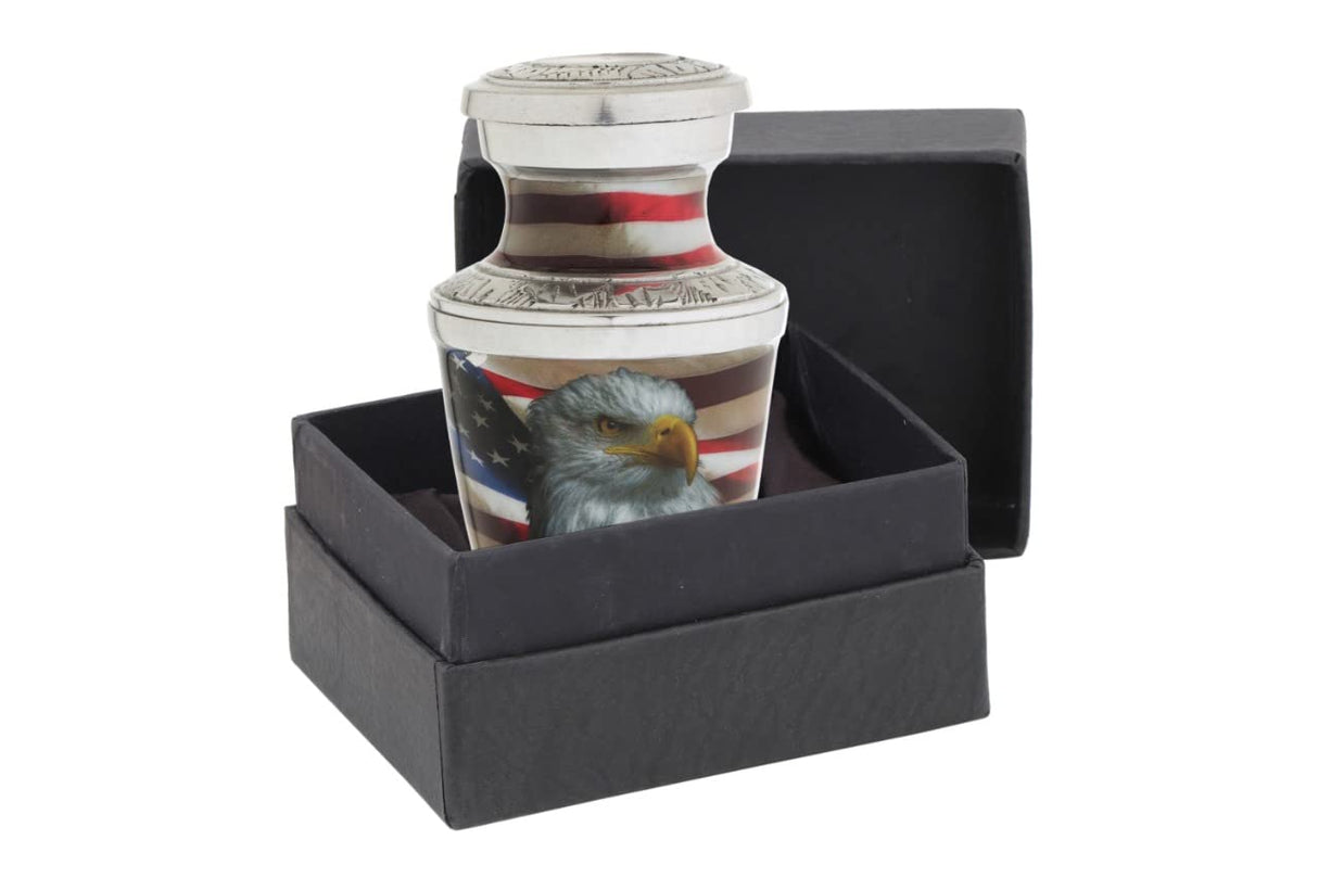 Bold & Divine American Flag Patriotic and Veteran Cremation Urns for Human Ashes Adult Male | Funeral Decorative Urn for Men, Police Dog K9, Army Firefighter