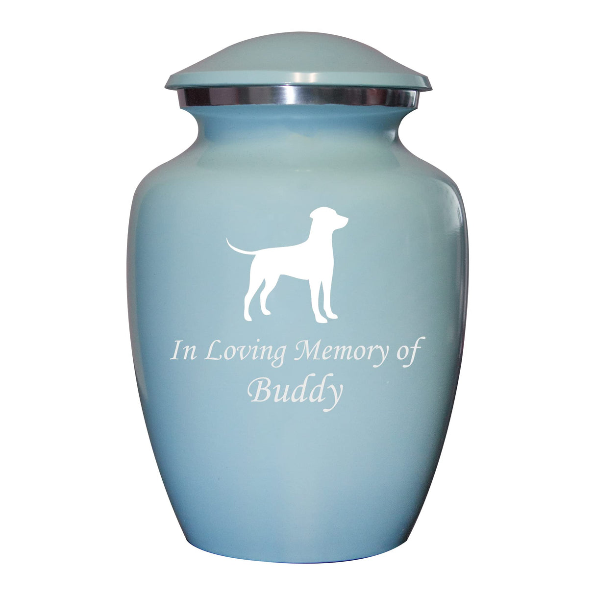 Blue Footprint Angel Wings Cremation Urn for Infants, Babies, Baby Boy, Urn, Ash Urns with Personalized Engraving (Footprint, Small)