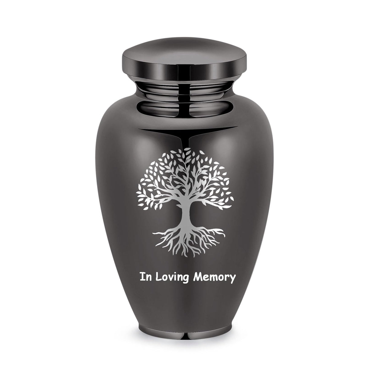 Imrsanl Cremation Urn for Human Ashes Burial Memorial Large Urns for Adult Male Female, Stainless Steel Engraved Butterfly Funeral Decorative Urns Keepsake for Women Men, 220 lbs (Silver-Tree of Life)