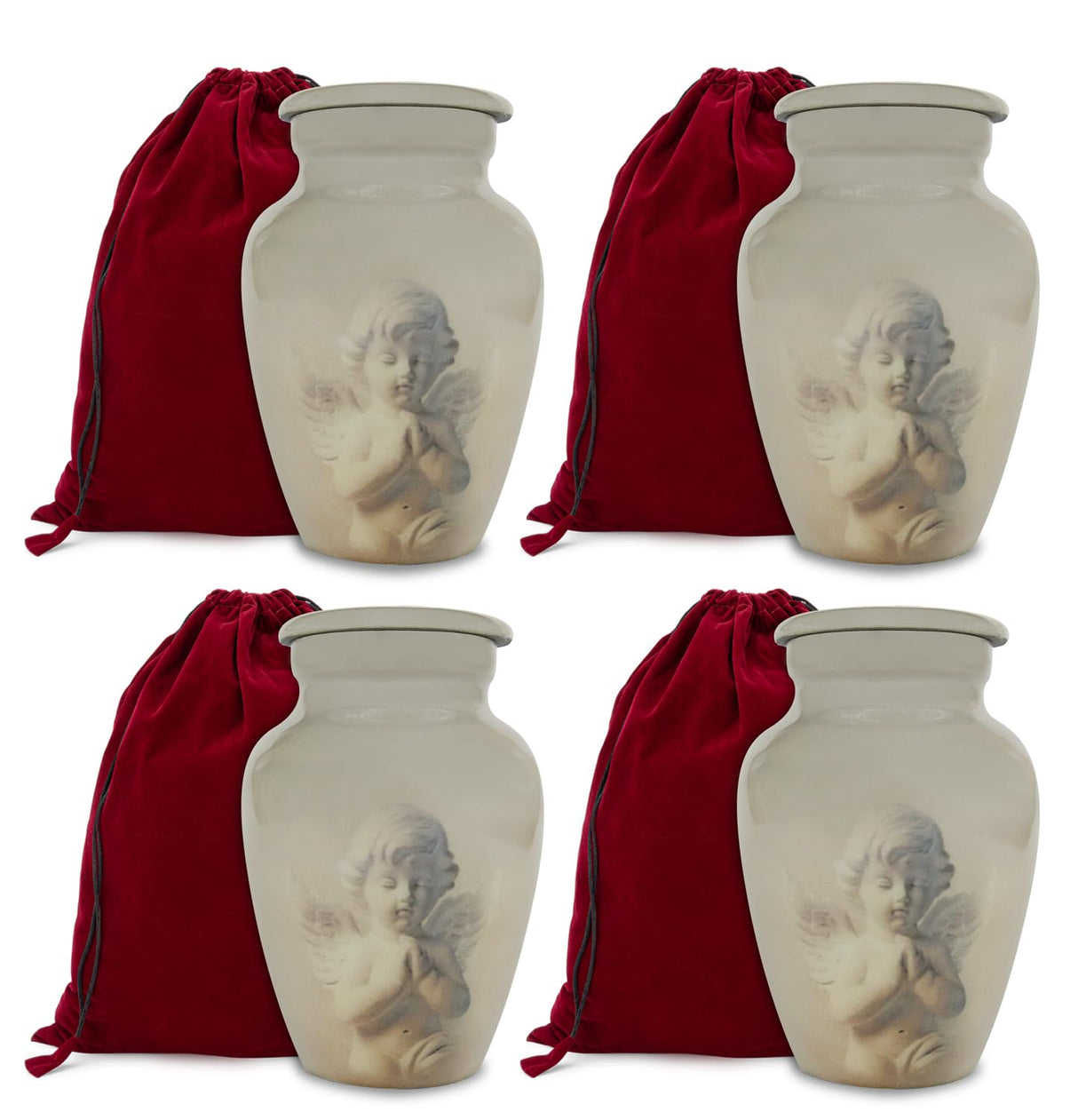 Patriotic Hearts Eagle Urn for Human Ashes | American Flag Cremation Urn for Adults, Veteran, Medium Size, Handmade Funeral Urns with Velvet Bag
