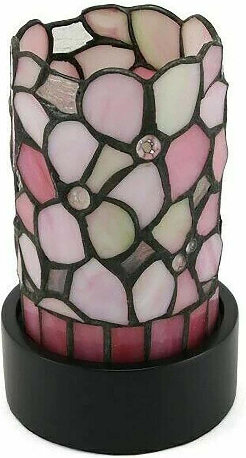 Pink Stained Glass Light of Remembrance Cremation Keepsake Urn