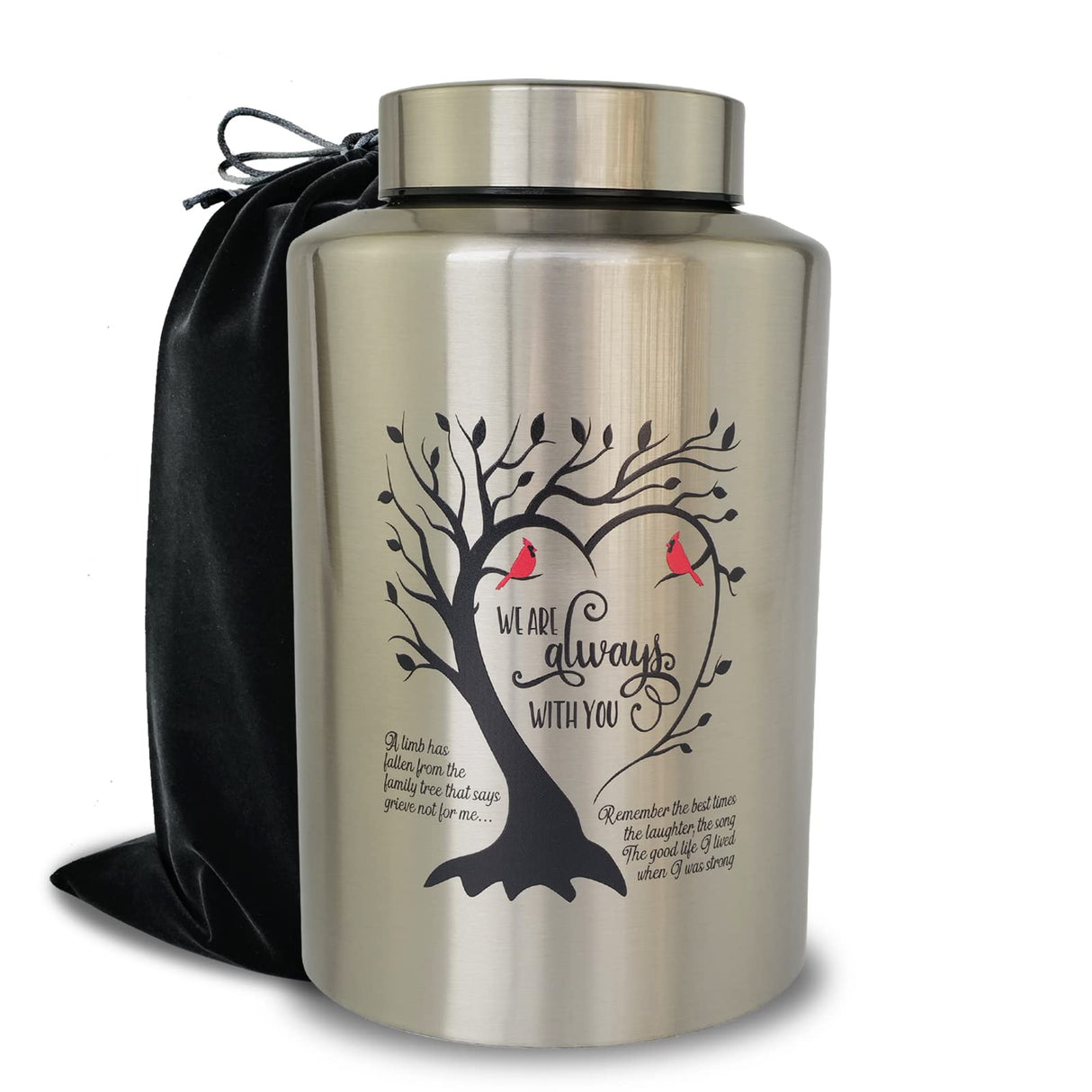 220 lbs Large Urns for Adult Male Female Ashes, Decorative Cremation Urn for Human Ashes(Tree of Love)