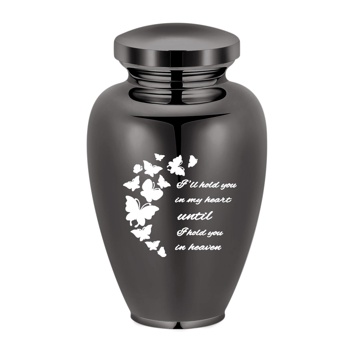 Imrsanl Cremation Urn for Human Ashes Burial Memorial Large Urns for Adult Male Female, Stainless Steel Engraved Butterfly Funeral Decorative Urns Keepsake for Women Men, 220 lbs (Silver-Tree of Life)