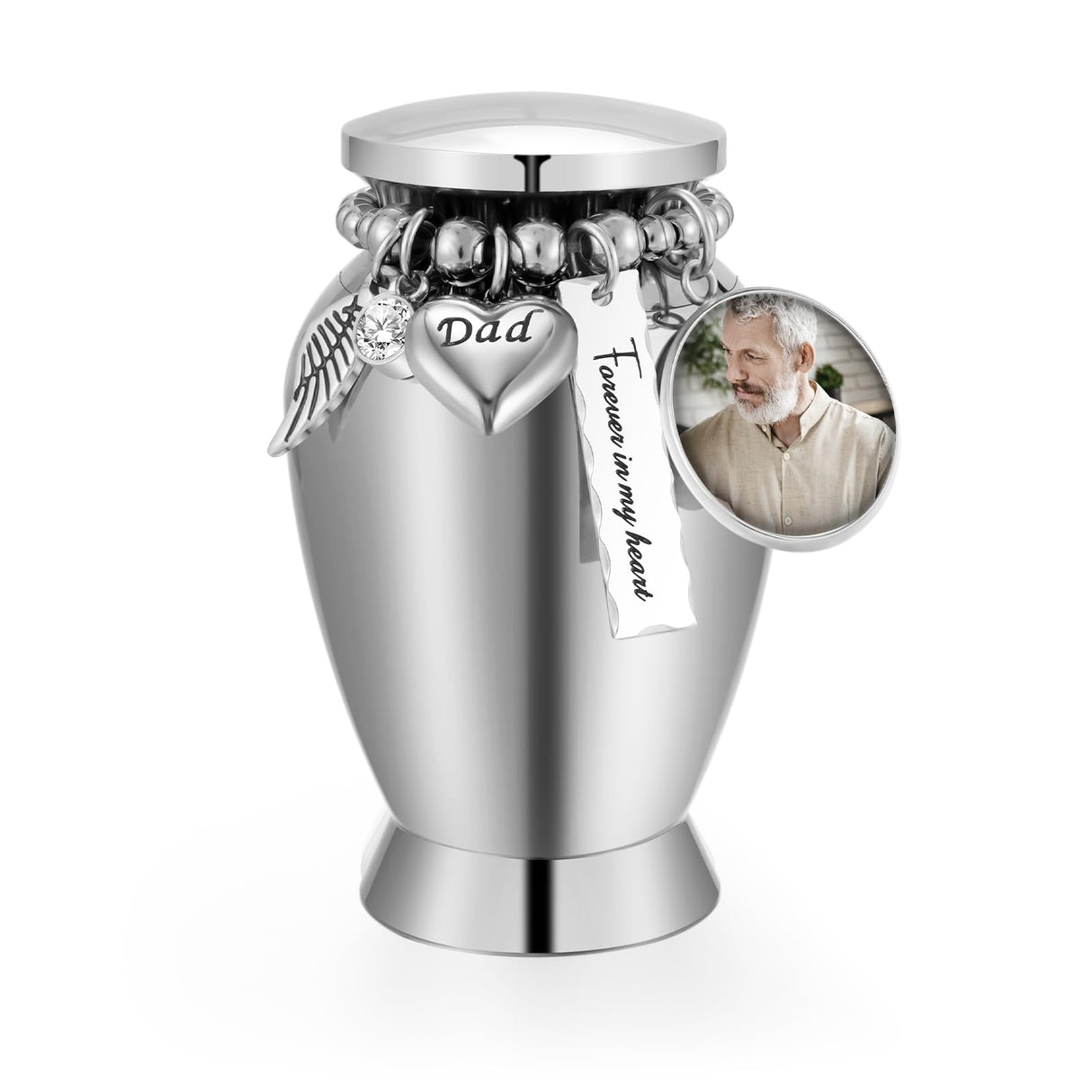 Small Urns for Human Ashes Keepsake Mini Cremation Urns for Loss of Loved One Stainless Steel Keepsake Urn for Ashes Compact Memorial Container