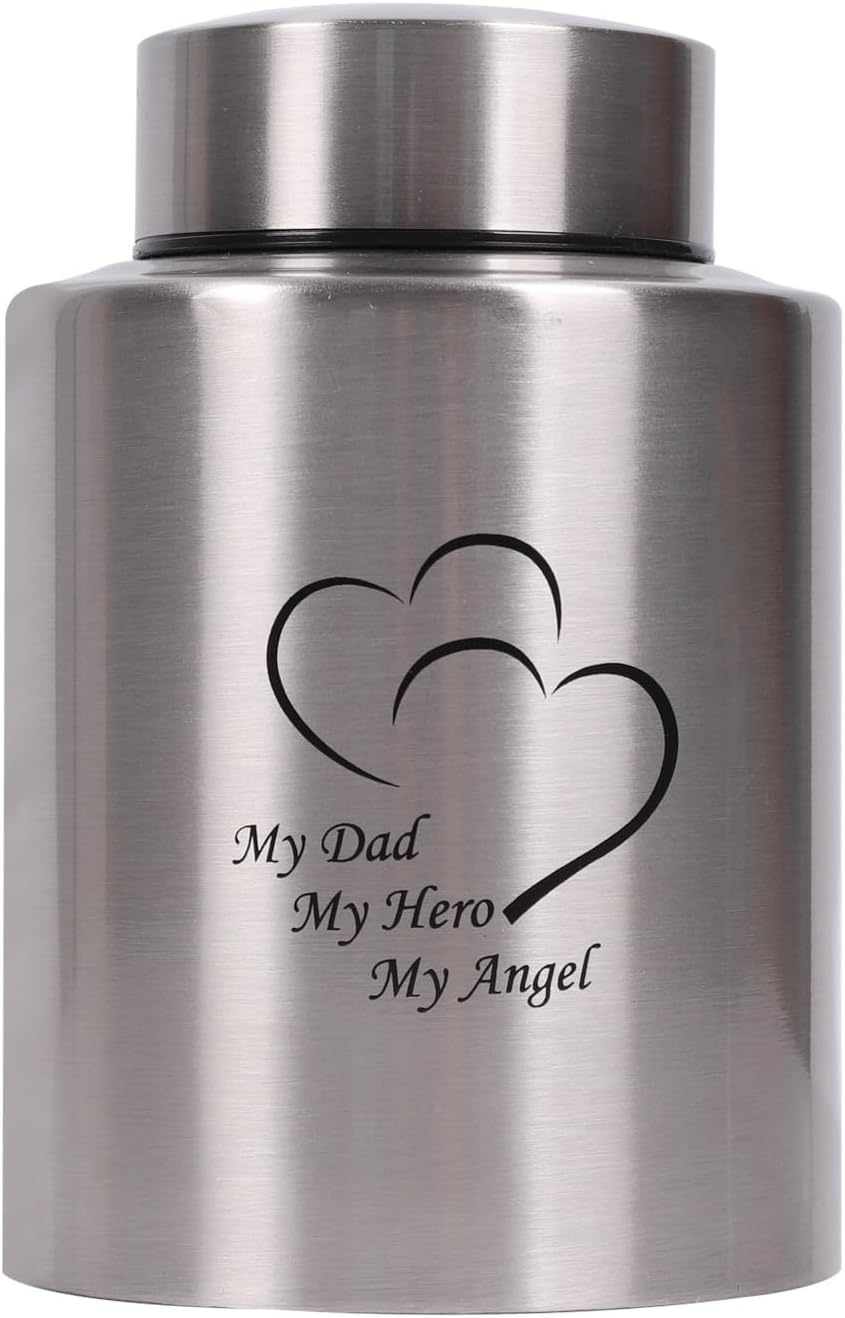 Medium Urns for Human Ashes - Stainless Steel Keepsake Funeral Urns