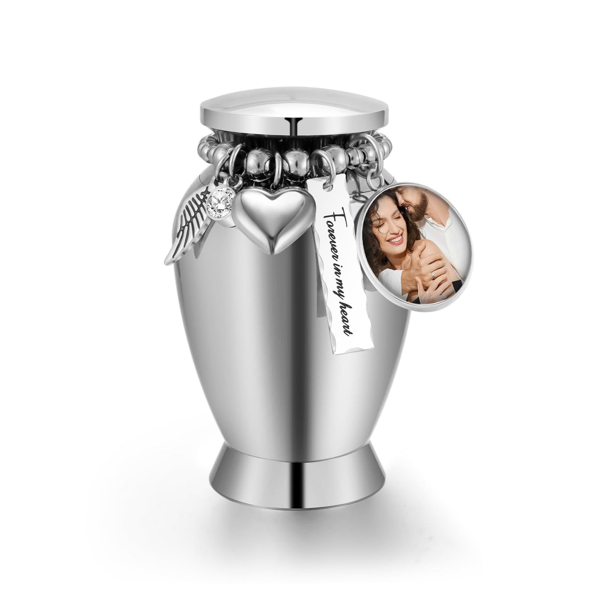 Small Urns for Human Ashes Keepsake Mini Cremation Urns for Loss of Loved One Stainless Steel Keepsake Urn for Ashes Compact Memorial Container