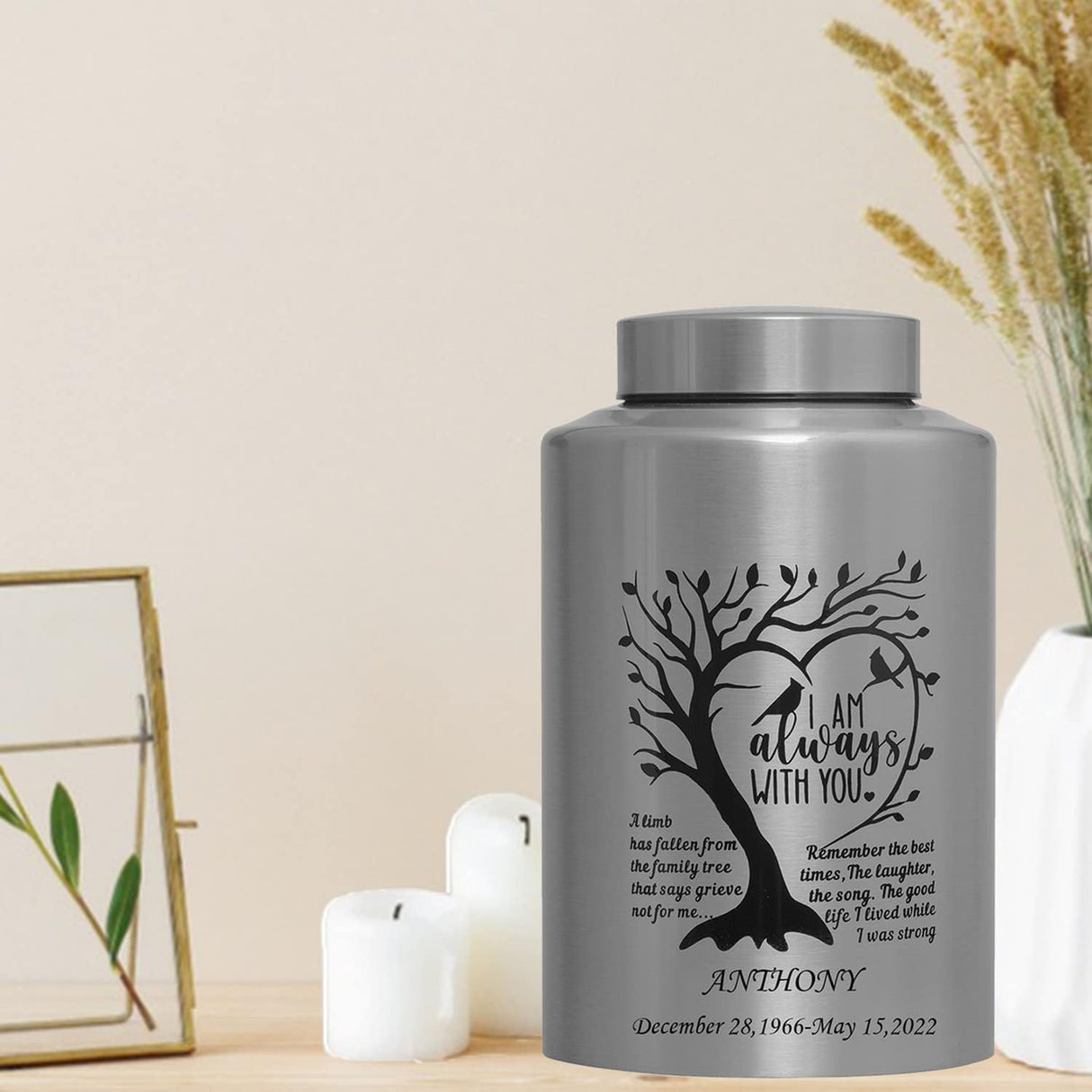 Custom Decorative Urn Personalized Decorative Urn Cremation Urn for Human Ashes Large up to 220lbs Large Memory Decorative Funeral Burial Urn for Male Female Ashes (Custom Urn)