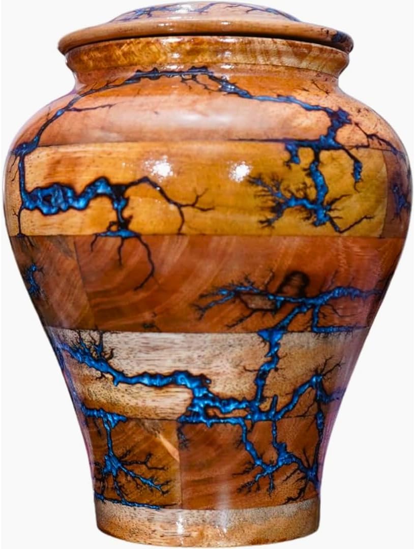 Urn for Human Ashes Large Wooden urn for Cremation Adult urn Box for Ashes Personalized Wooden urn Burial urn for Funeral Wood Box (No Personalised, Medium 120 LBS)