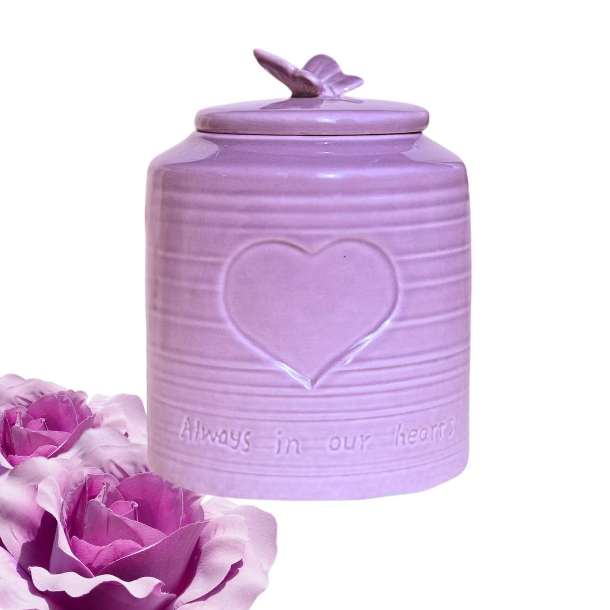 LASTINGTAILS Baby urn Blue Butterfly&Heart Urn for Baby Boy Ashes small urn for human ahses