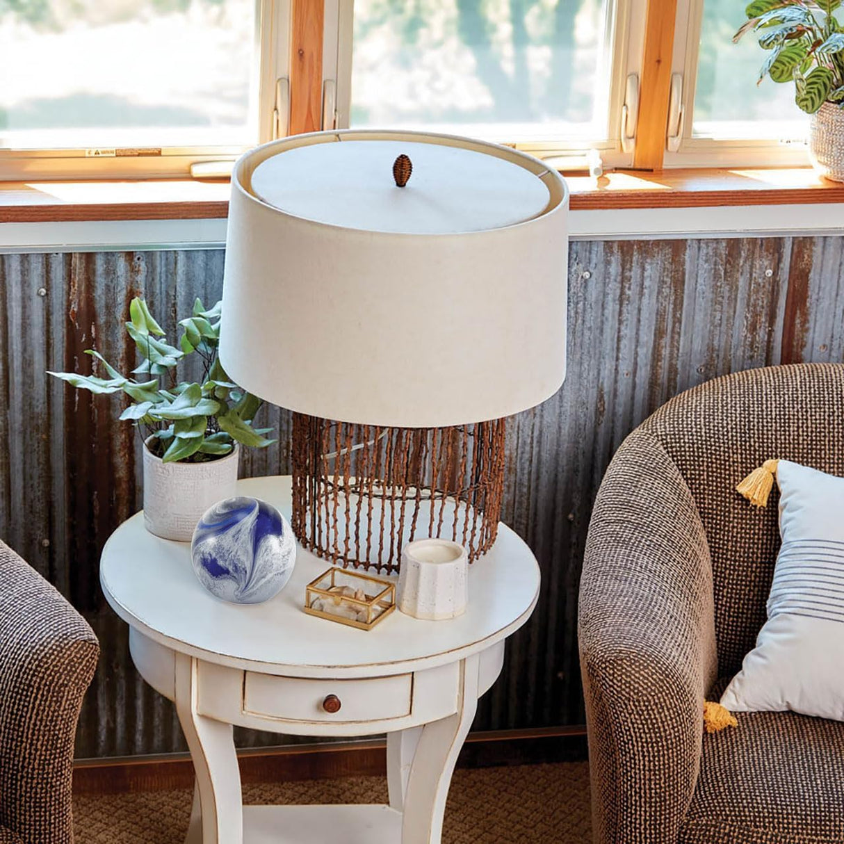 OneWorld Memorials Blue Glass Marble Swirl Ashes Keepsake Urn - Unique and Artistic Small Urn