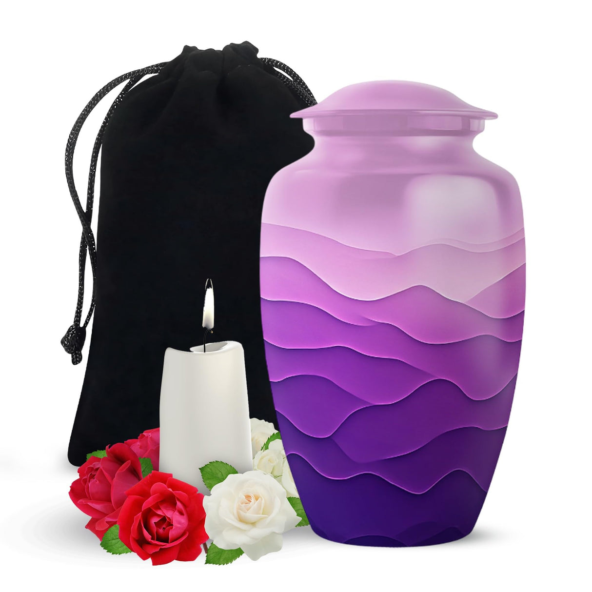 Yatskia Stained Glass Urns for Human Ashes Male & Female, Urn for Ashes Adult Male, (Pack of 1, 3 Inch)