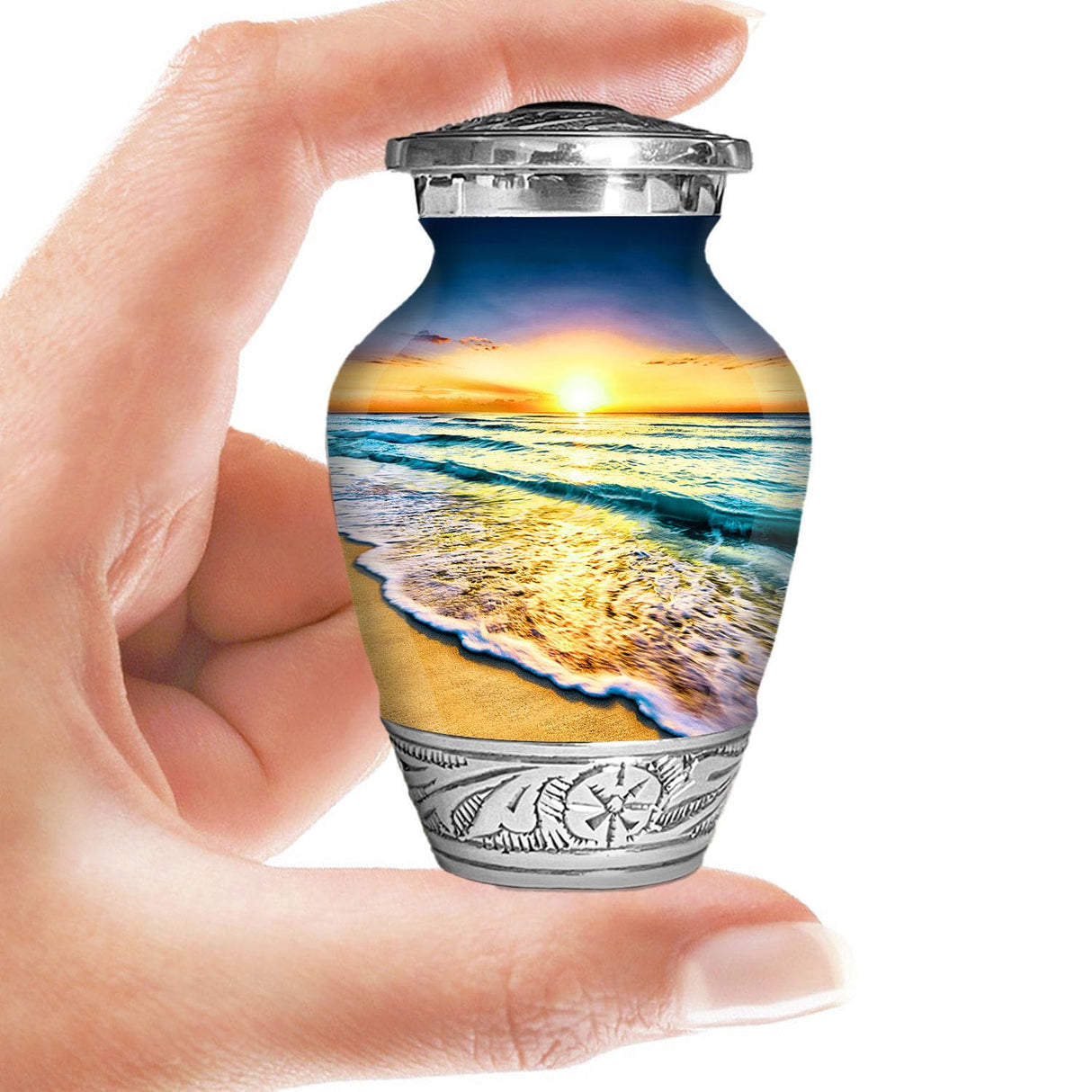 American US Flag Patriotic Eagle Urn for Human Ashes | Large Handcrafted Funeral Memorial | Decorative Cremation Urn for Women and Men