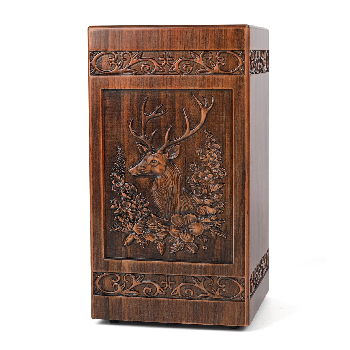 Extra Large Wooden Urns for Human Ashes Adult Man, Military and Patriotic Cremation Urns for Human Ashes with Eagle & American Flag Designs, Decorative Urns for Mom, Eagle Urn