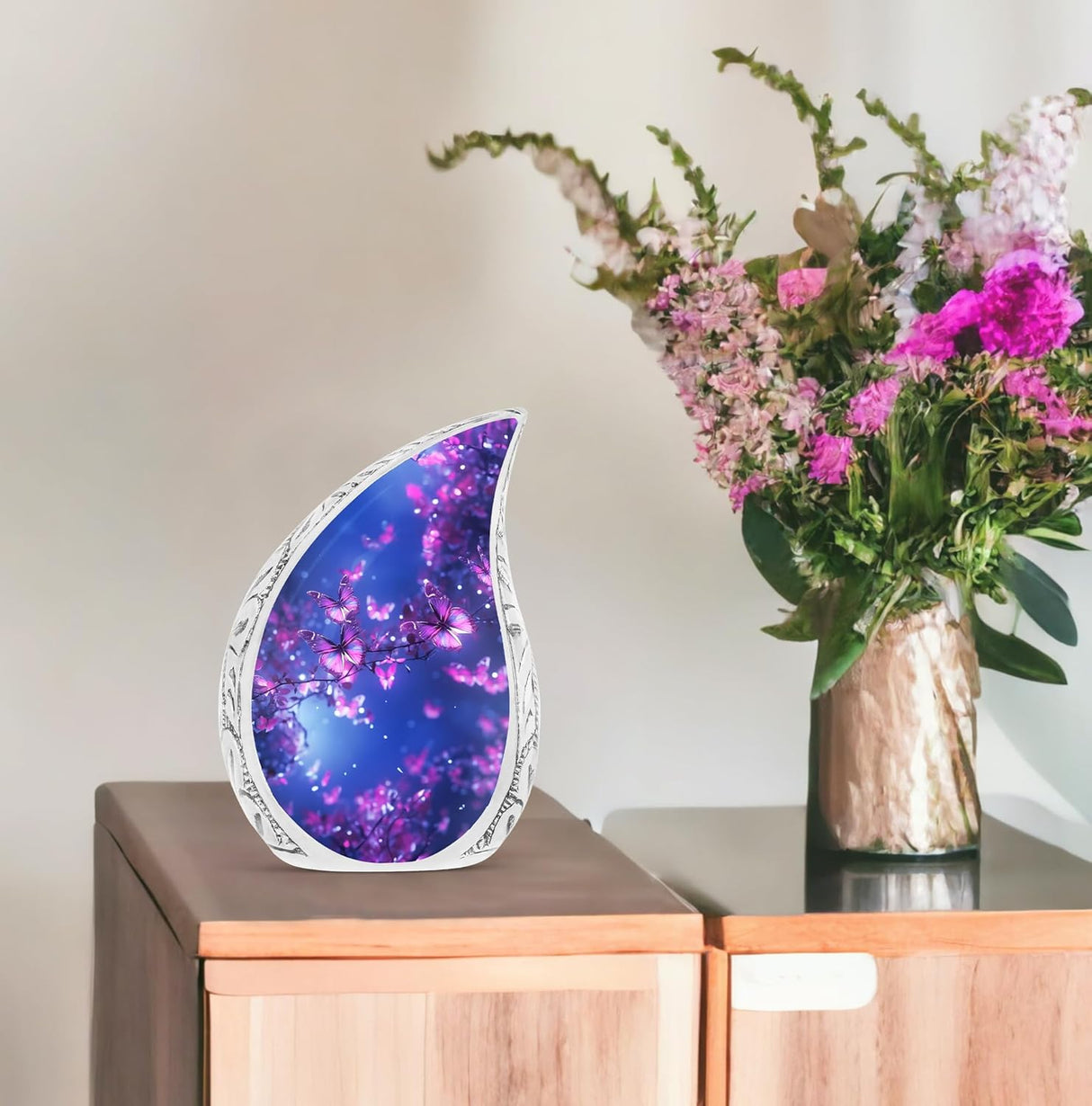 Butterfly Urns, Adult Cremation Urns - Funeral Urns for Adult Ashes Women - Urns for Cremation Ashes - Companion Urn - Cremation Urns Adult