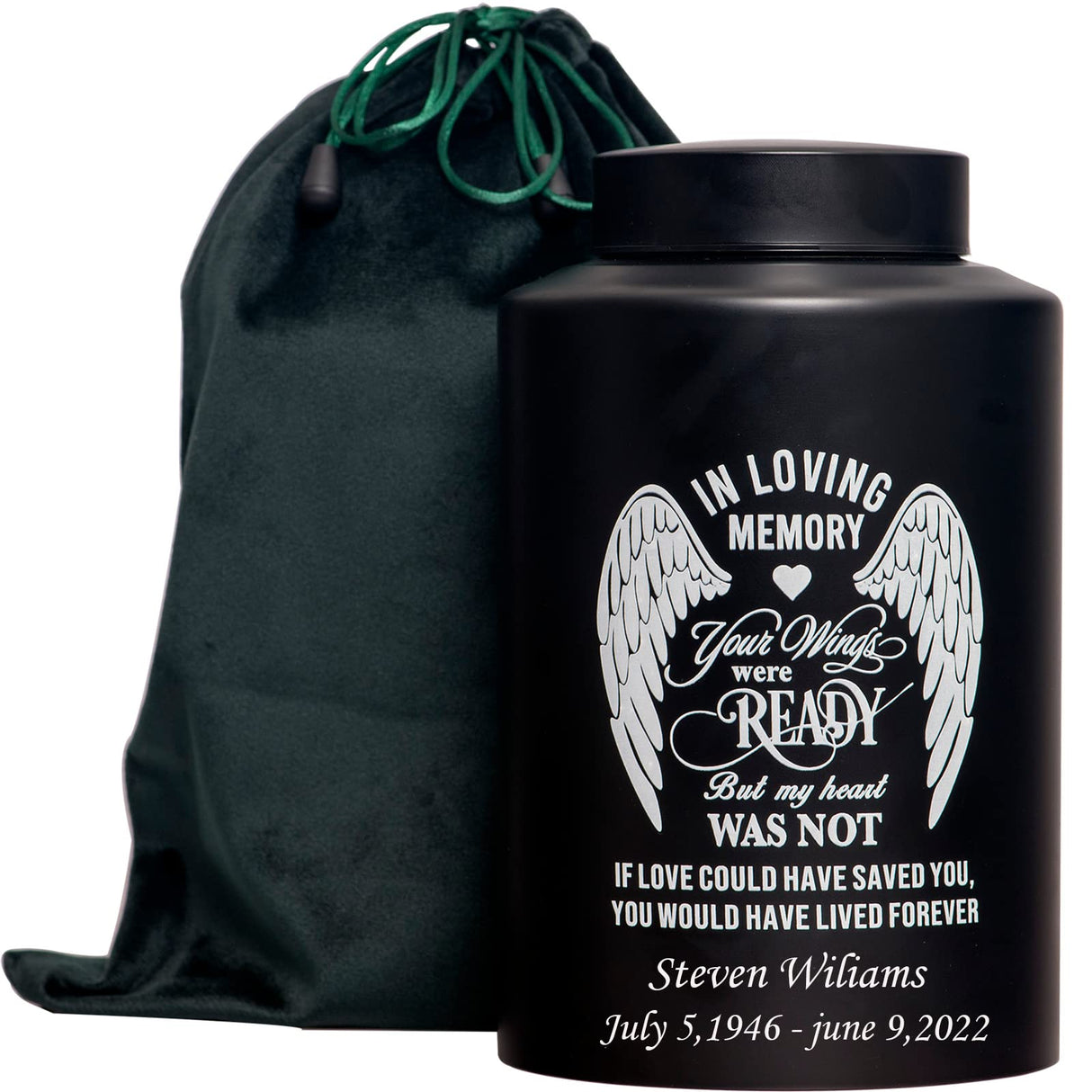 Custom Decorative Urn Personalized Decorative Urn Cremation Urn for Human Ashes Large up to 220lbs Large Memory Decorative Funeral Burial Urn for Male Female Ashes (Custom Urn)