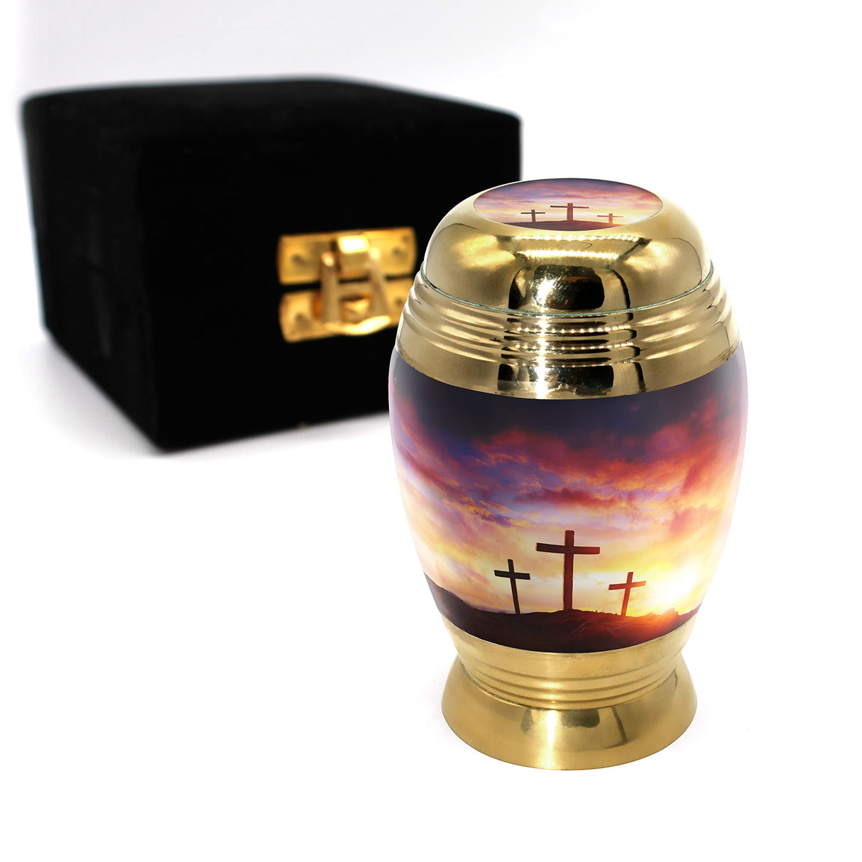 Bronze Cross Cremation Urn for Ashes Adult Male - Personalized Cremation Urns for Human Ashes Adult Man Decorative Urns - Beautifully Handcrafted Cross Urn