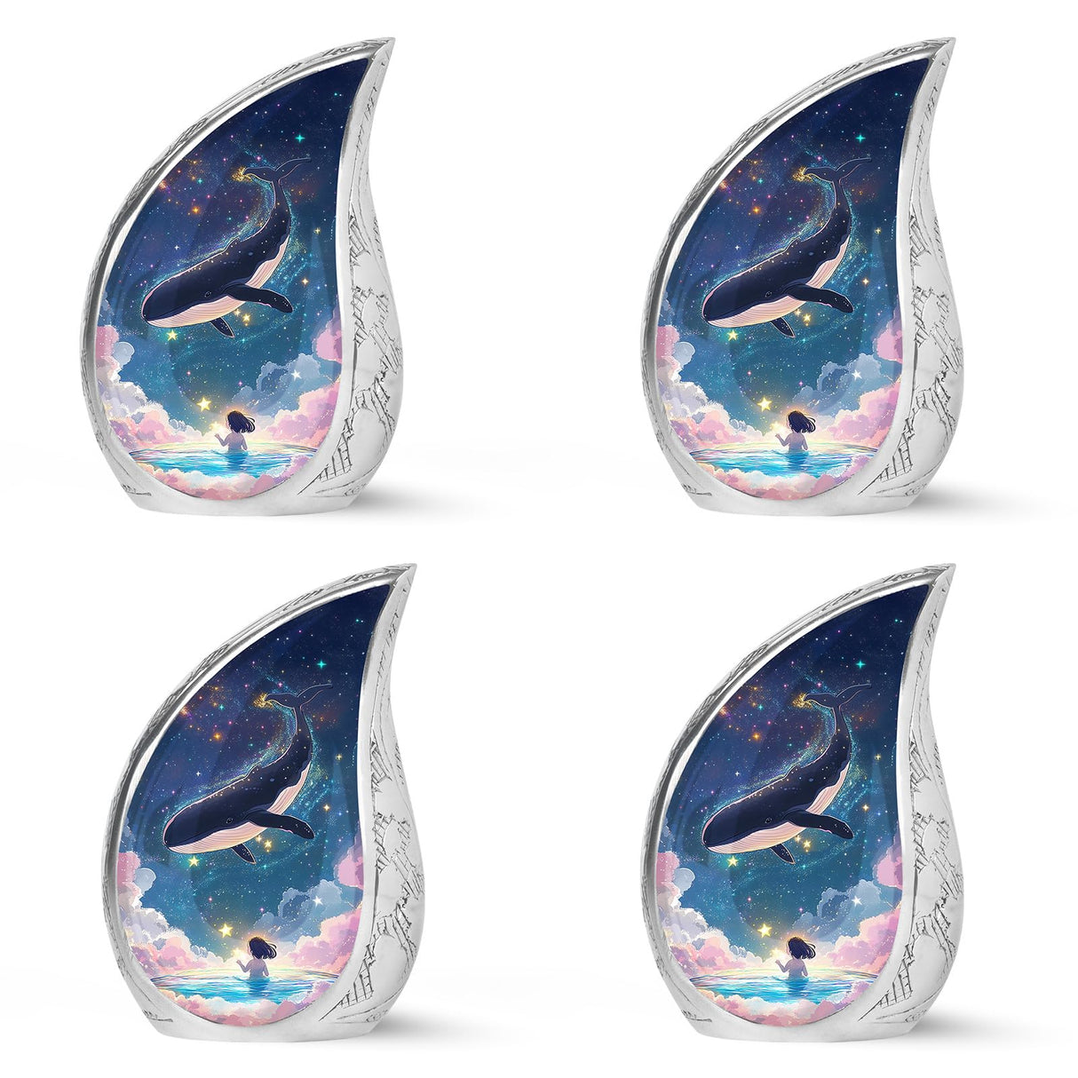 Yatskia Stained Glass Mini Urns for Human Ashes, Small Urn for Ashes Adult Male, (Pack of 1, 3 Inch)