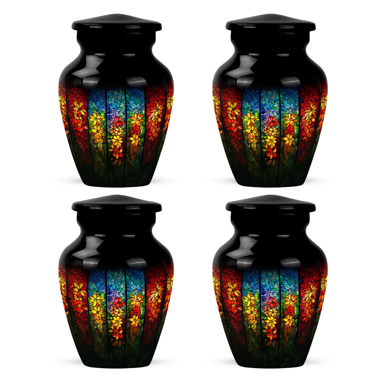 Yatskia Stained Glass Urns for Human Ashes Male & Female, Urn for Ashes Adult Male, (Pack of 1, 3 Inch)