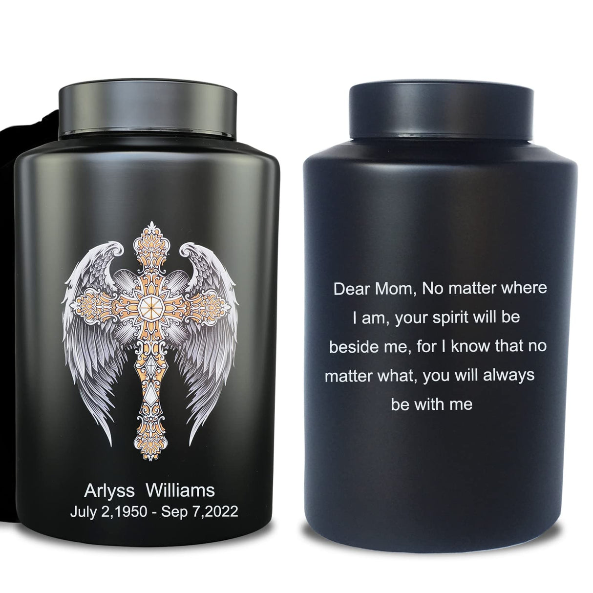 Up to 220 lbs Large Cremation Urns for Adult Male Female Ashes, Decorative Urn for Human Veteran Men Marine Patriot Ashes with Velvet Bag(Hero)
