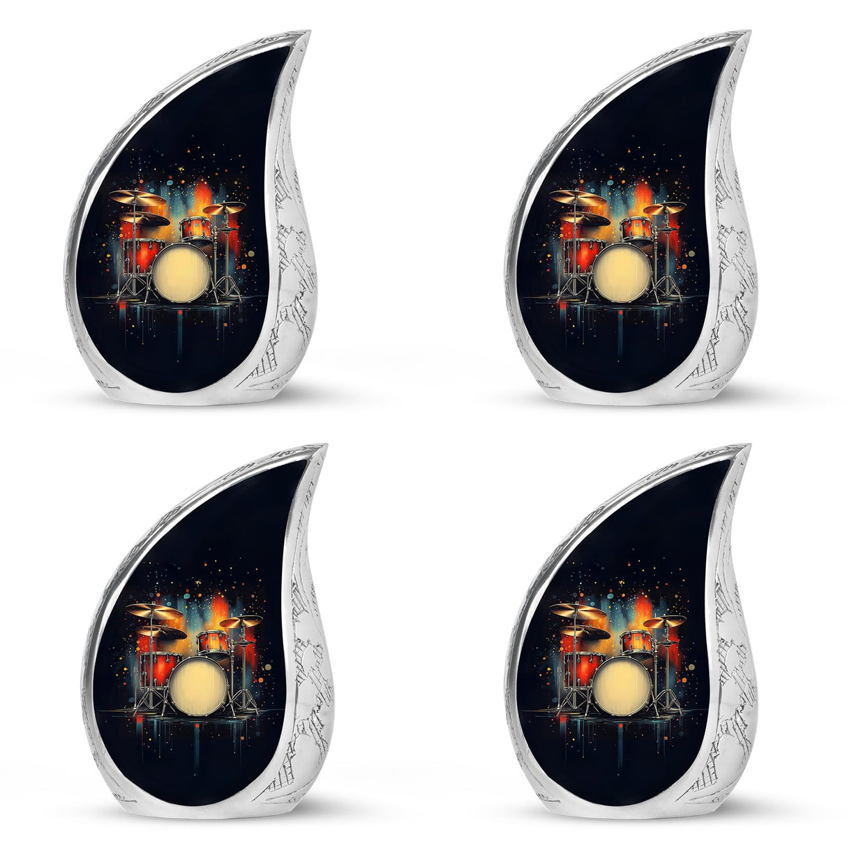 Yatskia Stained Glass Mini Urns for Human Ashes, Small Urn for Ashes Adult Male, (Pack of 1, 3 Inch)