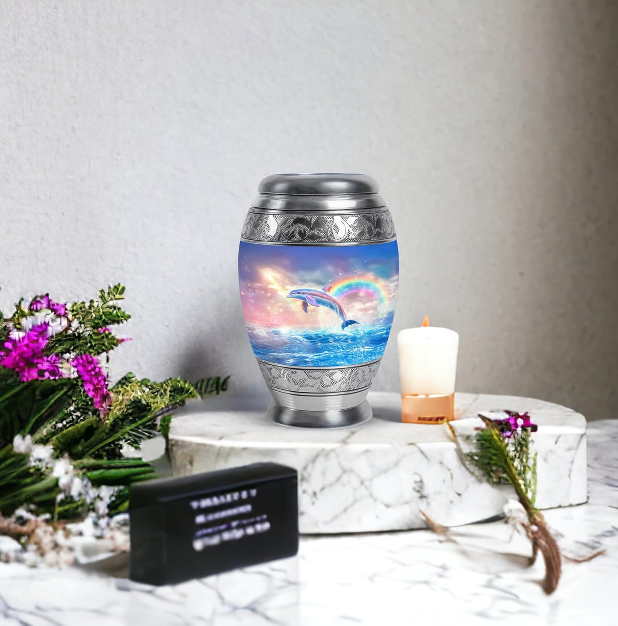 Dolphin Urn for Ashes - Funeral Urns of Human Ashes Adult Female - Cremation Urns for Men & Women - Companion Urn for Mom