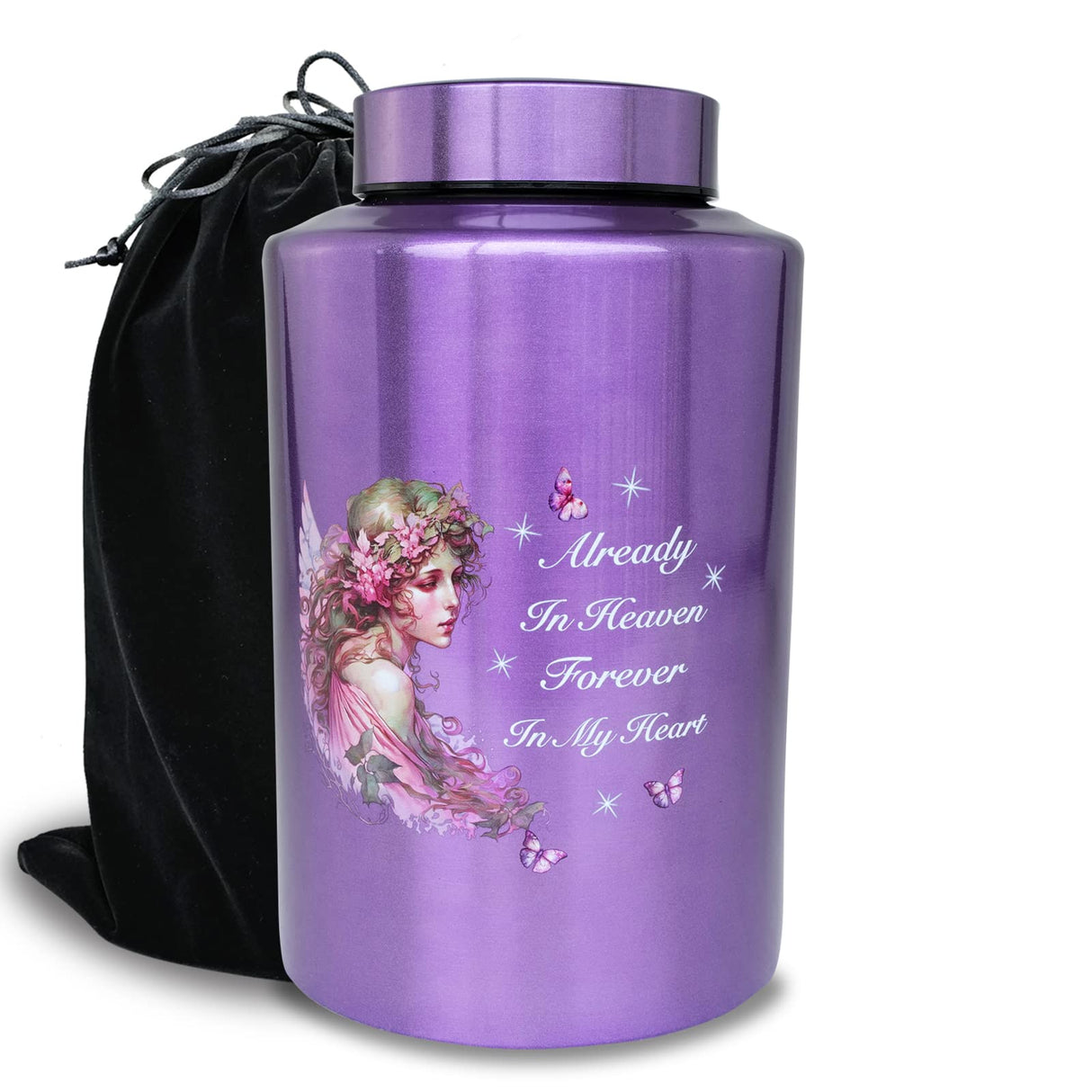 Up to 220 lbs Large Cremation Urns for Adult Male Female Ashes, Decorative Urn for Human Veteran Men Marine Patriot Ashes with Velvet Bag(Hero)