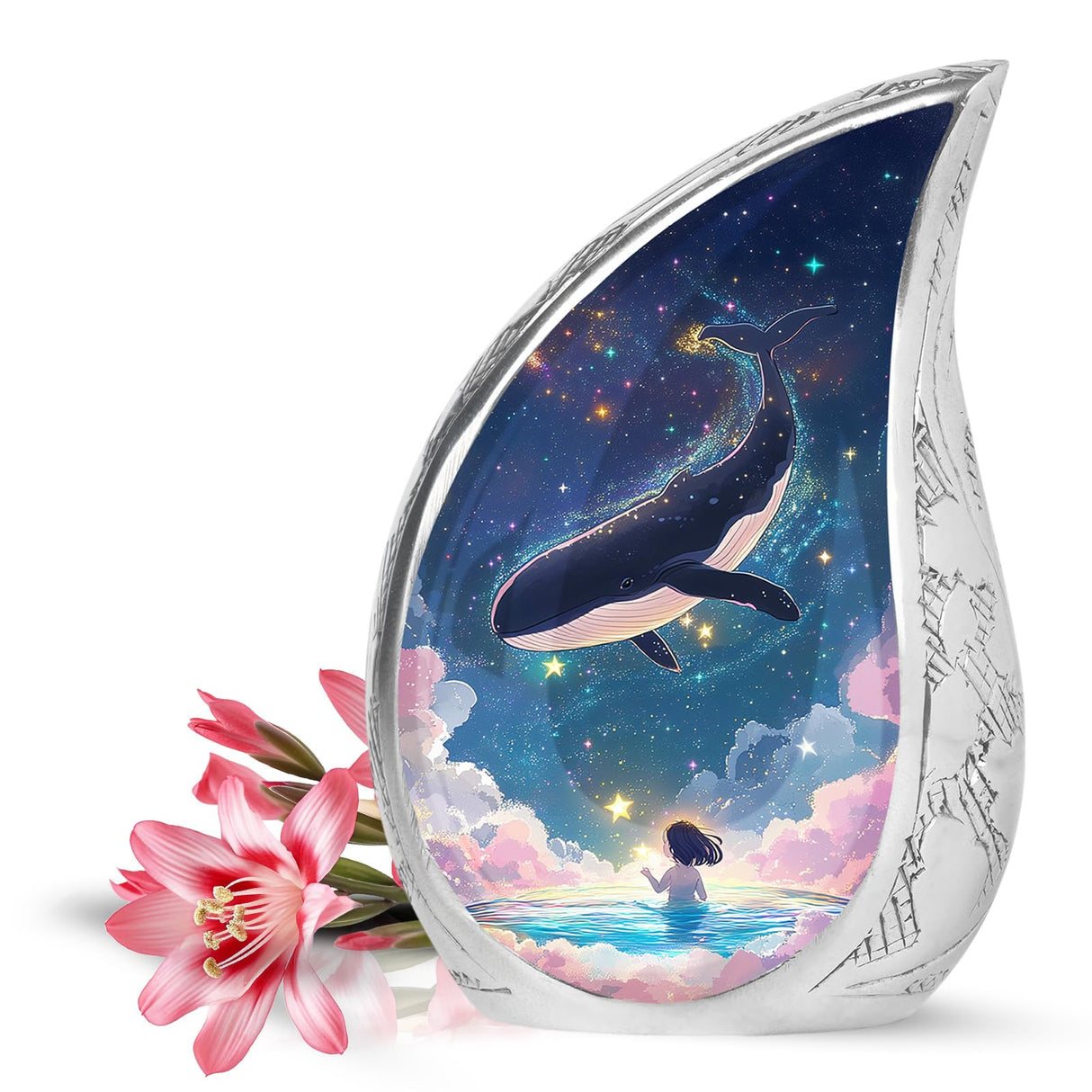 Yatskia Stained Glass Mini Urns for Human Ashes, Small Urn for Ashes Adult Male, (Pack of 1, 3 Inch)