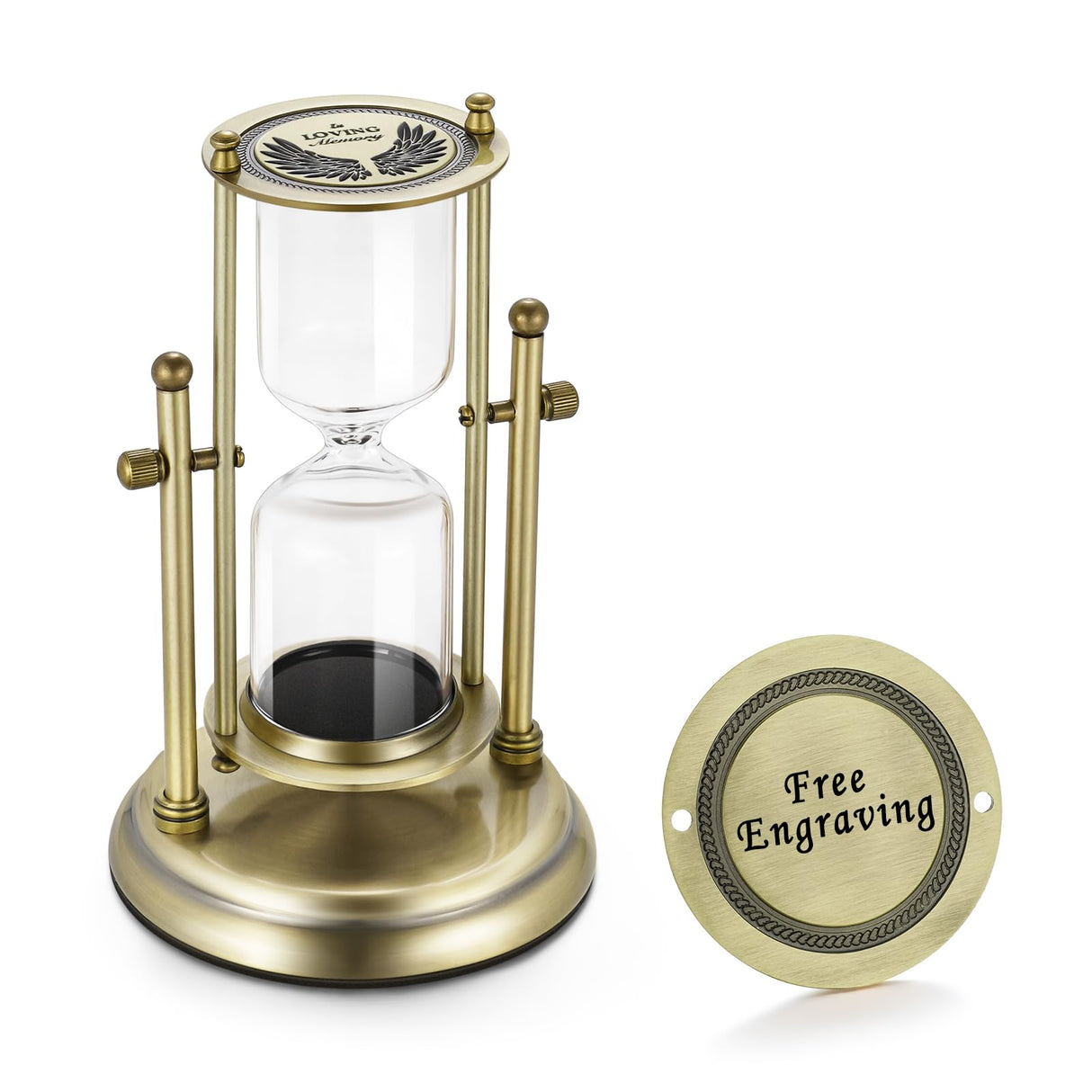 Abooxiu Hourglass Urns for Human Ashes Memorial Hourglass Fillable Keepsake Urns Cremation Jewelry