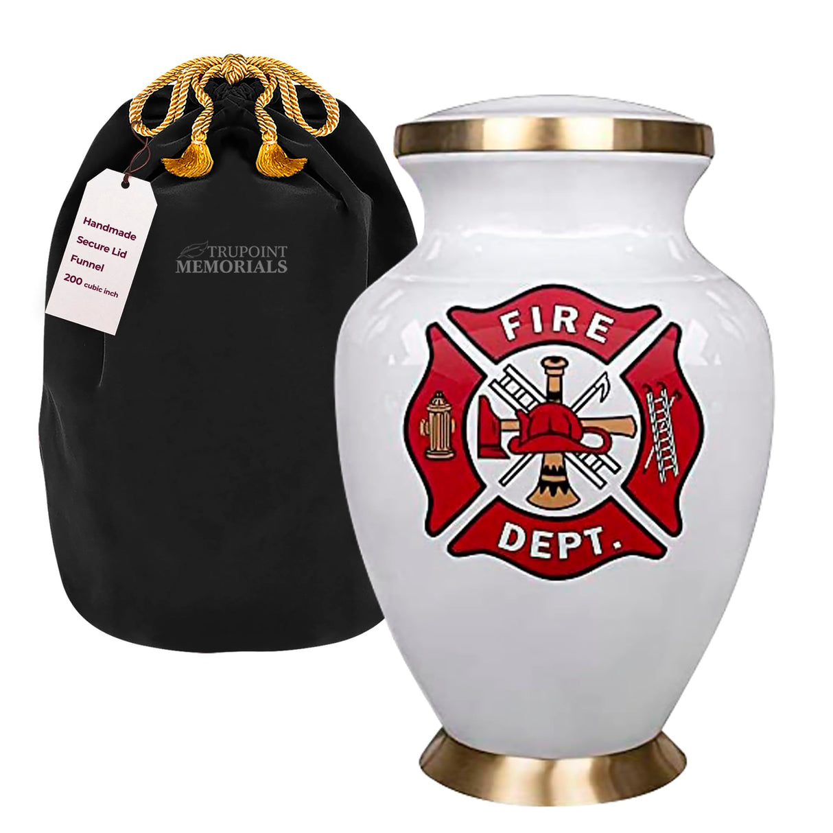 Trupoint Memorials Cremation Urns for Human Ashes, Military and Patriotic Decorative Burial Urn for Veteran Adult Men and Women, Large Blue