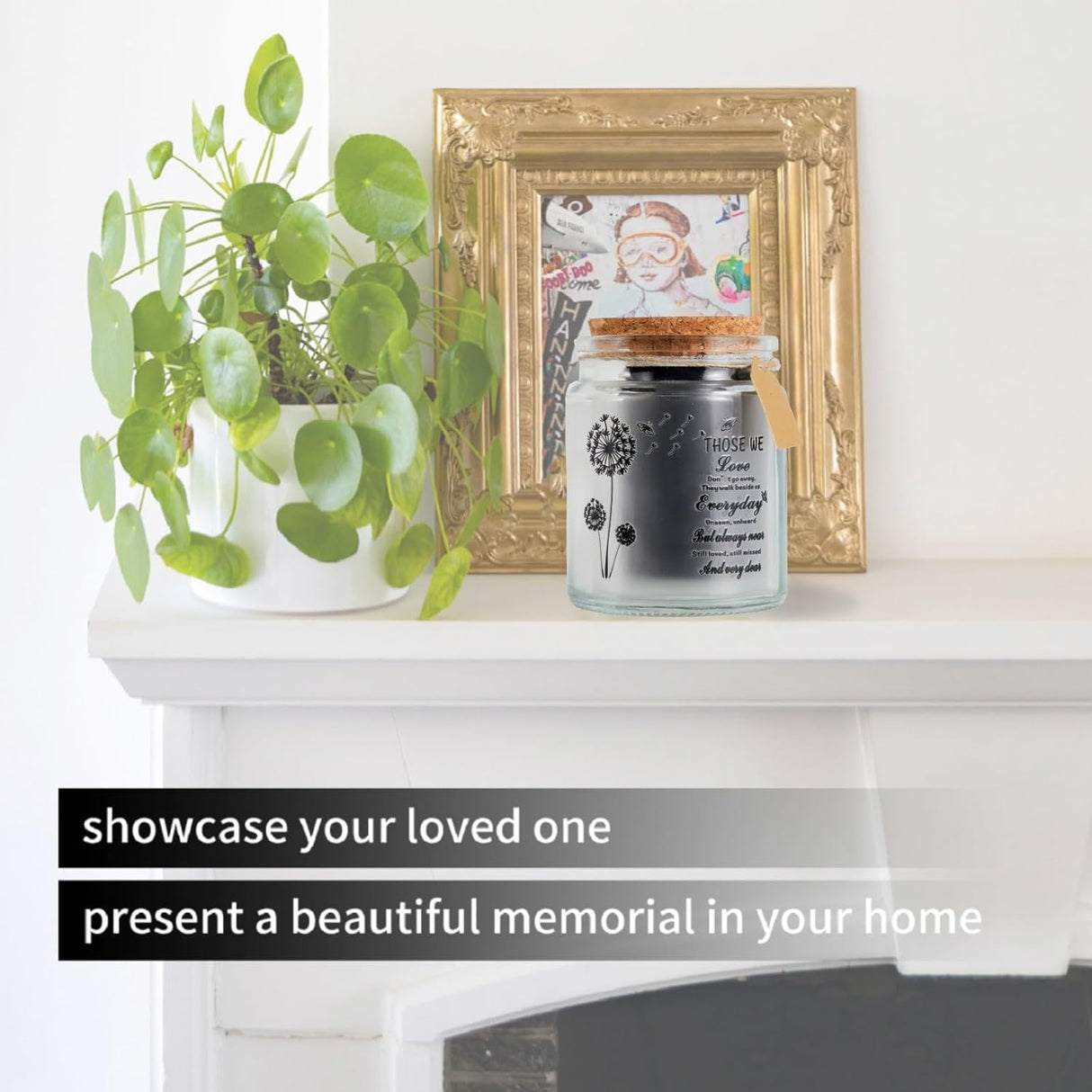 Small Urn Ashes Keepsake - Dandelion 3.5 inches glass Sharing Decorative Urn, Capacity 3 Cubic inches Funeral Memorial urn for Human, Pets - Qnty 1