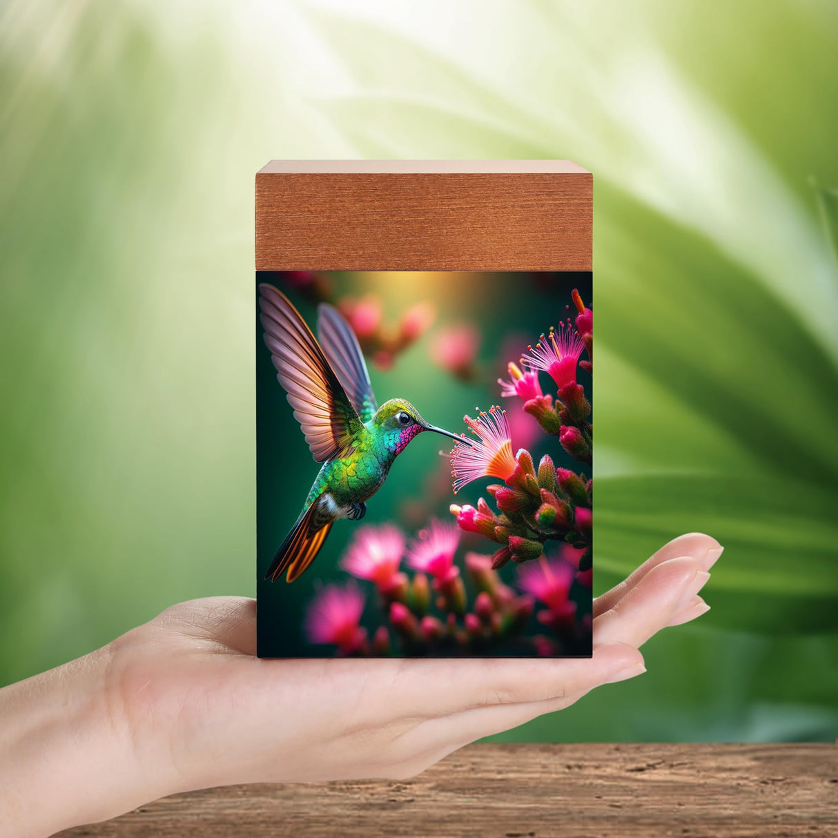 Small Urns for Ashes Keepsake, Wooden Small Cremation Urns for Male or Female Child, Pets Cat Dog, Mini Cremation Urn for Sharing Ashes,Hold 25 Cubic Inches Remains