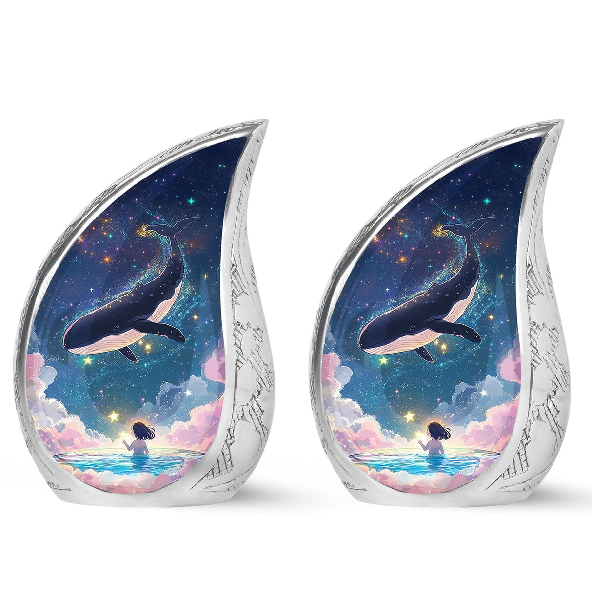 Yatskia Stained Glass Mini Urns for Human Ashes, Small Urn for Ashes Adult Male, (Pack of 1, 3 Inch)