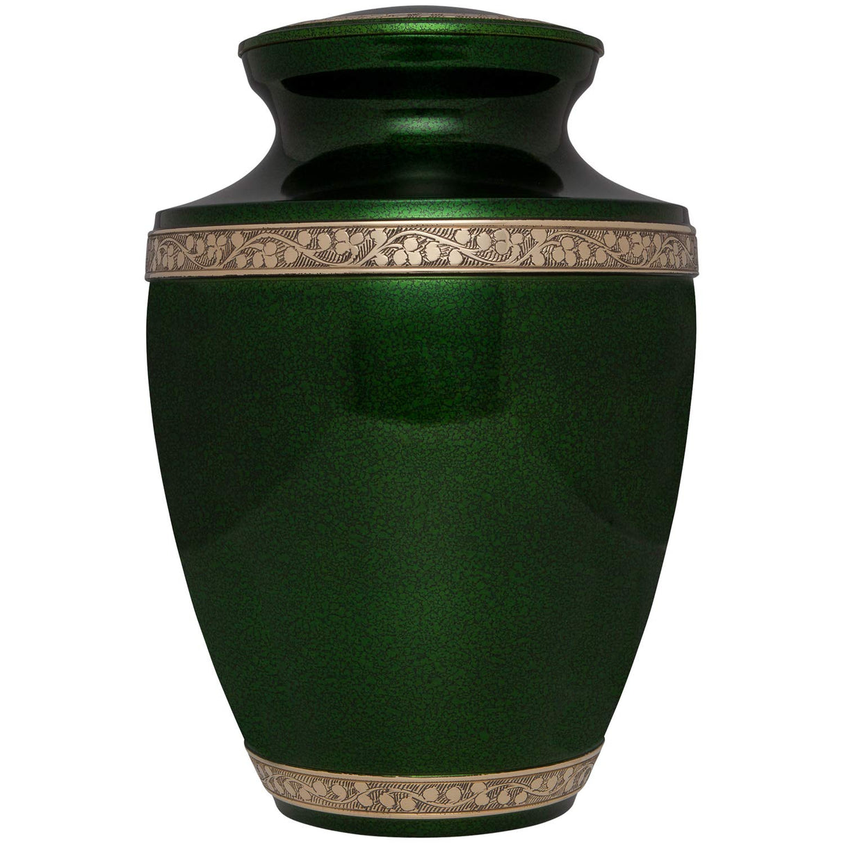 Red Funeral Urn by Liliane Memorials - Cremation Urn for Human Ashes - Hand Made in Brass - Suitable for Cemetery Burial or Niche - Large Size fits Remains of Adults up to 200 lbs - Torino Model