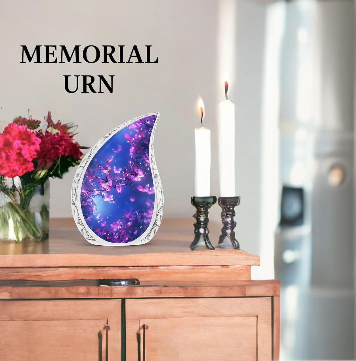 Butterfly Urns, Adult Cremation Urns - Funeral Urns for Adult Ashes Women - Urns for Cremation Ashes - Companion Urn - Cremation Urns Adult