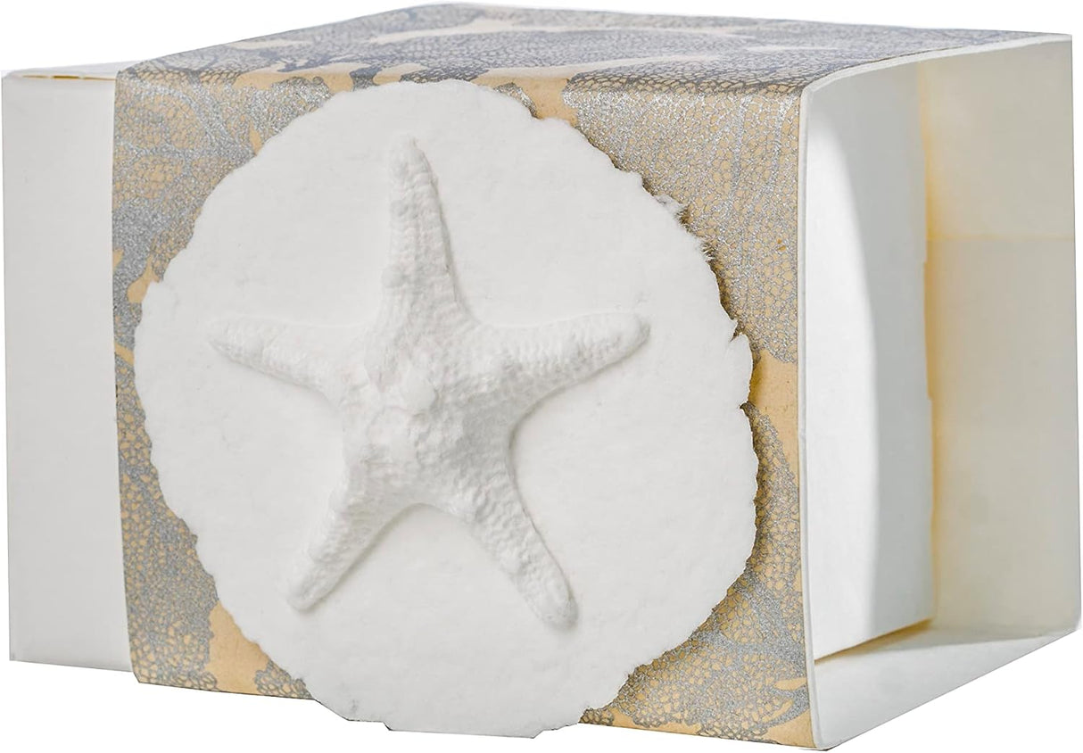 The Favorite Place Biodegradable Urn for Human Ashes, Small Starfish Urn Box with Silver Coral