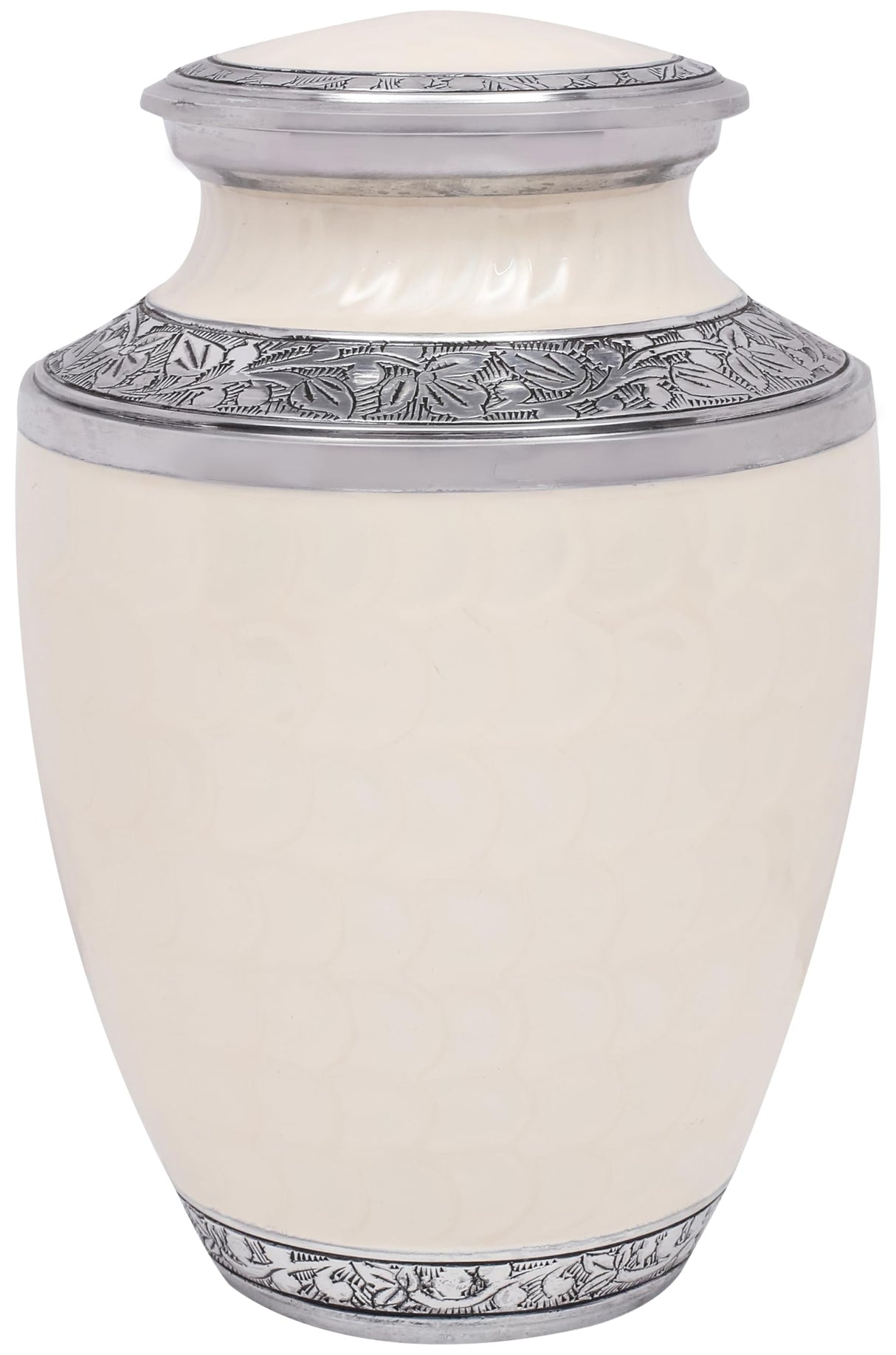 Decorative Burial Urn for Human Ashes Adult Female and Male 200+ Cubic Inches, Handcrafted Funeral Memorial Cremation Urn Affordable Urn for Human Ashes (Silver Black) ALPHA Living HOME