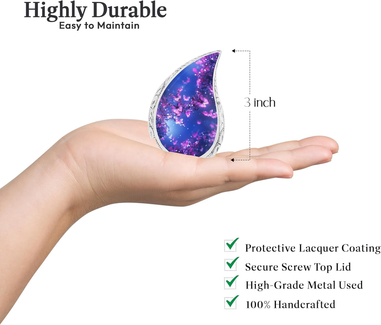 Butterfly Urns, Adult Cremation Urns - Funeral Urns for Adult Ashes Women - Urns for Cremation Ashes - Companion Urn - Cremation Urns Adult