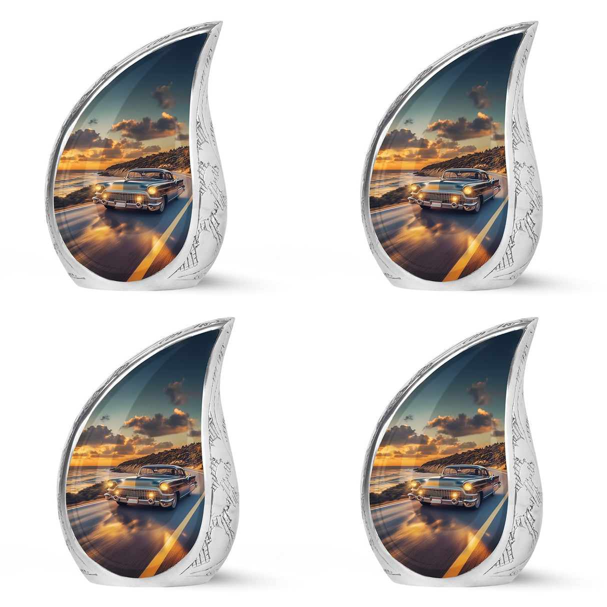 Yatskia Stained Glass Mini Urns for Human Ashes, Small Urn for Ashes Adult Male, (Pack of 1, 3 Inch)