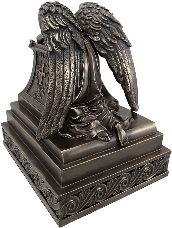 Bronze Finished Mourning Angel Urn