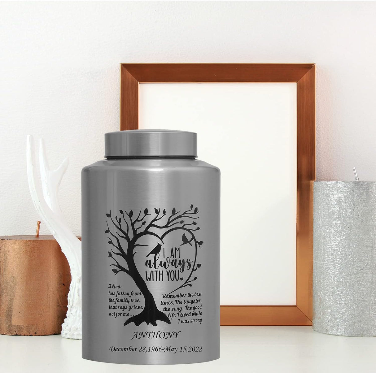 Custom Decorative Urn Personalized Decorative Urn Cremation Urn for Human Ashes Large up to 220lbs Large Memory Decorative Funeral Burial Urn for Male Female Ashes (Custom Urn)