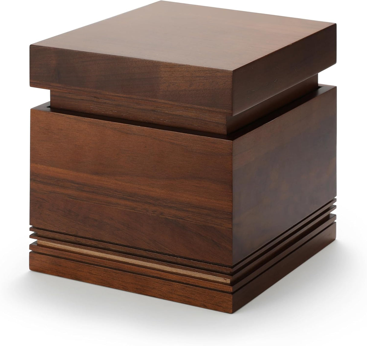 Handcrafted Walnut Wooden Urn for Human Ashes Adult, Walnut Wooden Decorative Urn for Adult Ashes Male & Female, Up to 220 Lbs