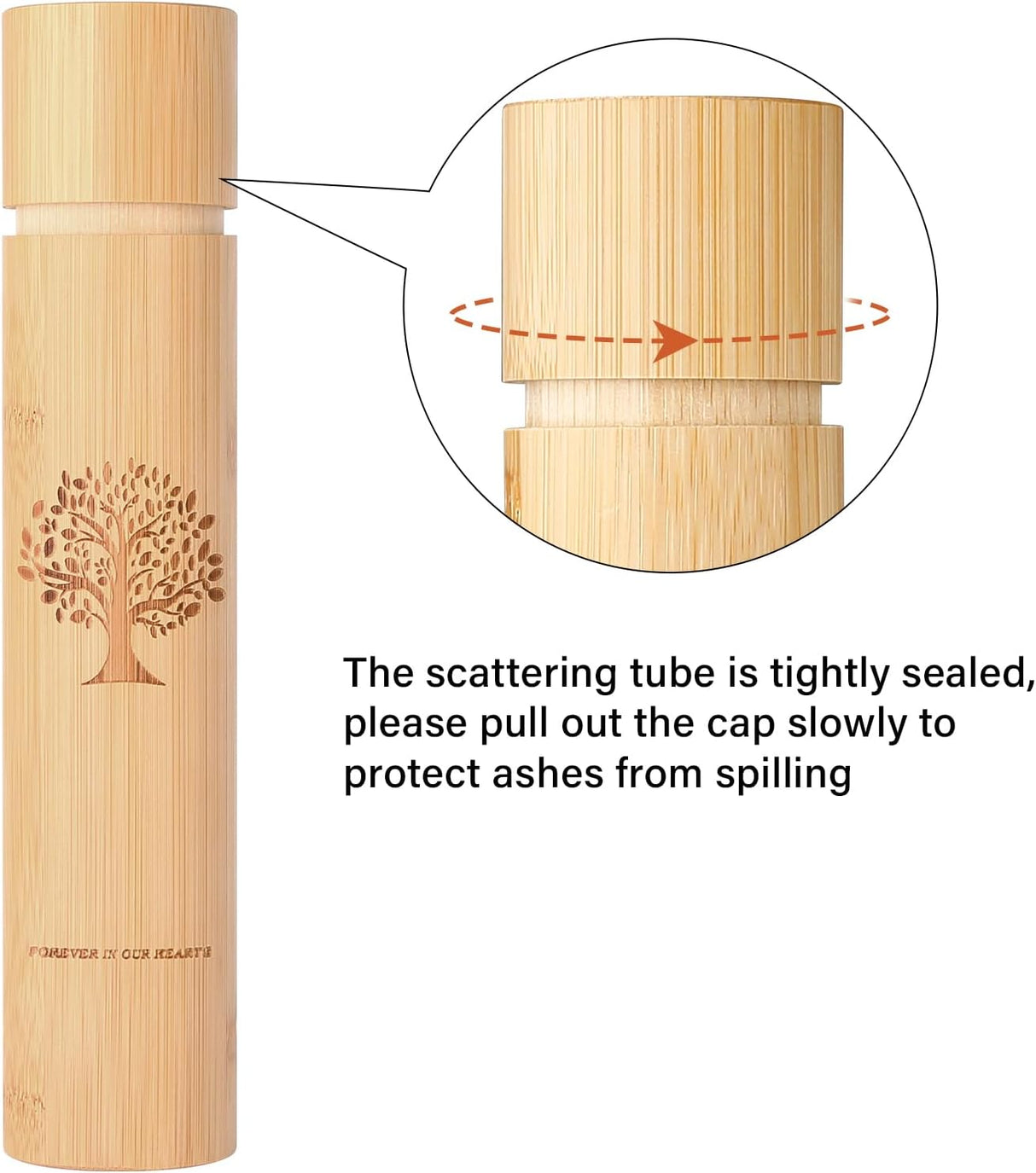 Small Scattering Urns for Human Ashes Adult,9''x2'' Scattering Tubes for Human Ashes,Eco Friendly Biodegradable Urns for Human Ashes(Set of 4,Tree of Life Pattern)