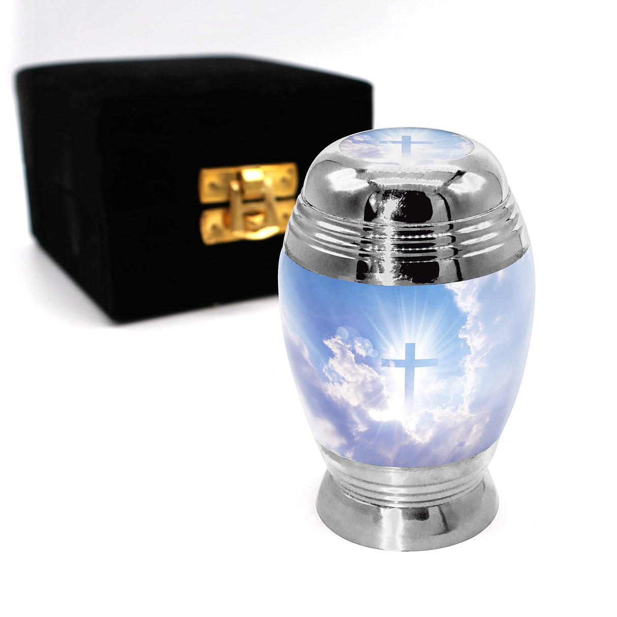 Bronze Cross Cremation Urn for Ashes Adult Male - Personalized Cremation Urns for Human Ashes Adult Man Decorative Urns - Beautifully Handcrafted Cross Urn