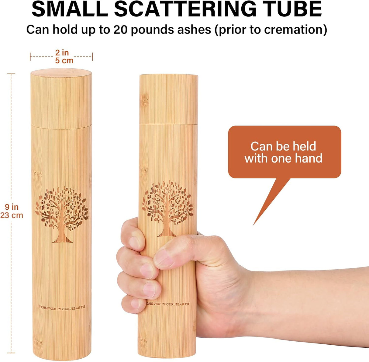 Small Scattering Urns for Human Ashes Adult,9''x2'' Scattering Tubes for Human Ashes,Eco Friendly Biodegradable Urns for Human Ashes(Set of 4,Tree of Life Pattern)