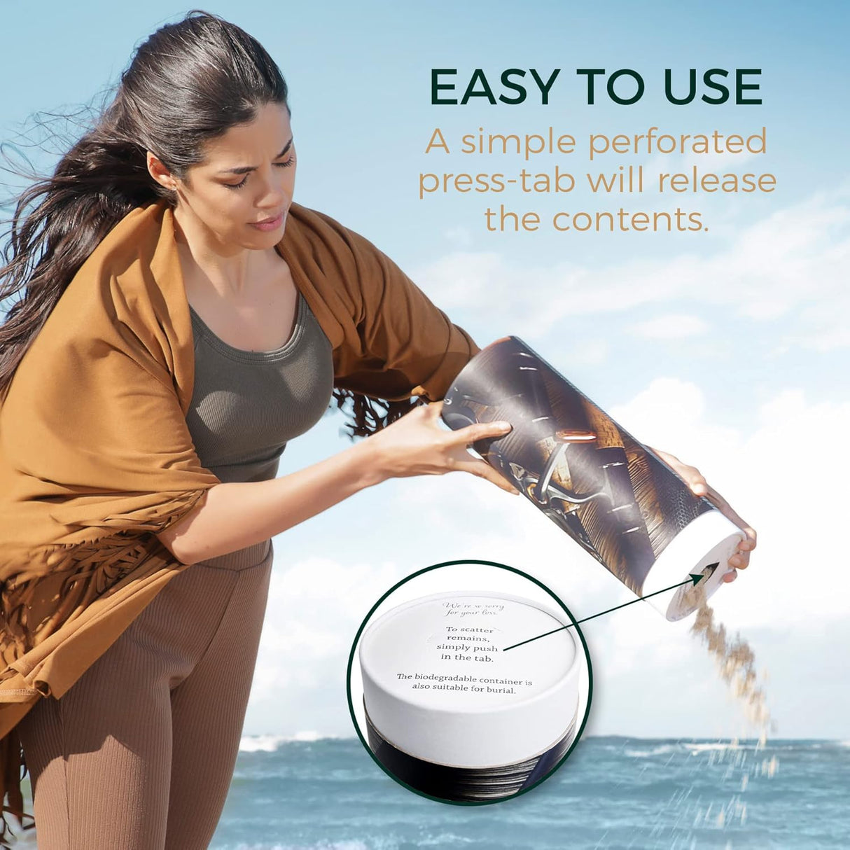 Scattering Tubes for Human Ashes - Cremation Urns for Burial, Travel, Transport & Spreading Cremains - Cabin-Safe Grey Memorial Container Keepsake - Grey Fishing Design Large 14.8" x 5"