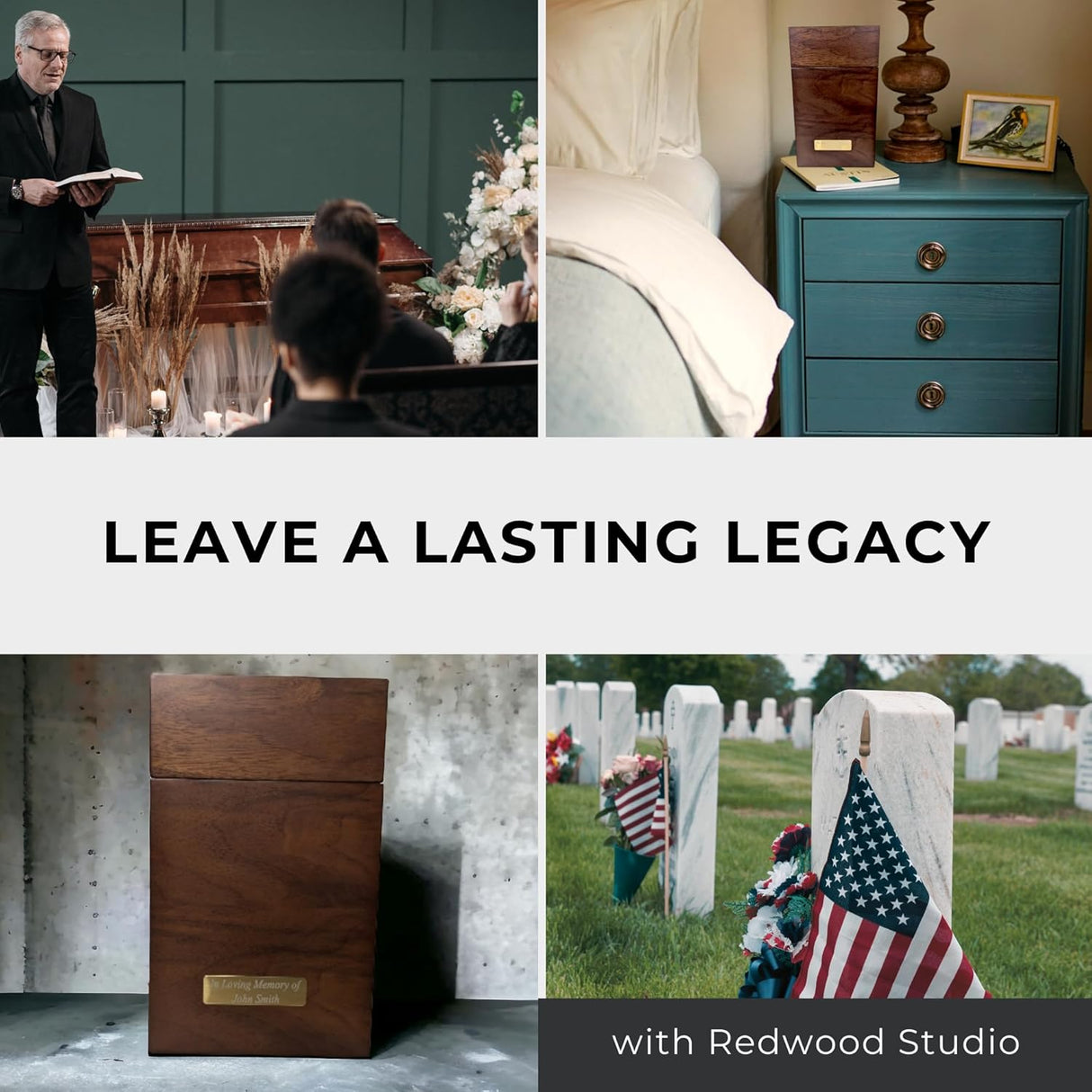 Wood Cremation Urn for Human Ashes | Large Urns Memorial Box for Adult Male | Handmade Funeral Keepsake Urn | Up to 220 lbs Cremains Capacity | Includes Bag and Engraving Plaques |