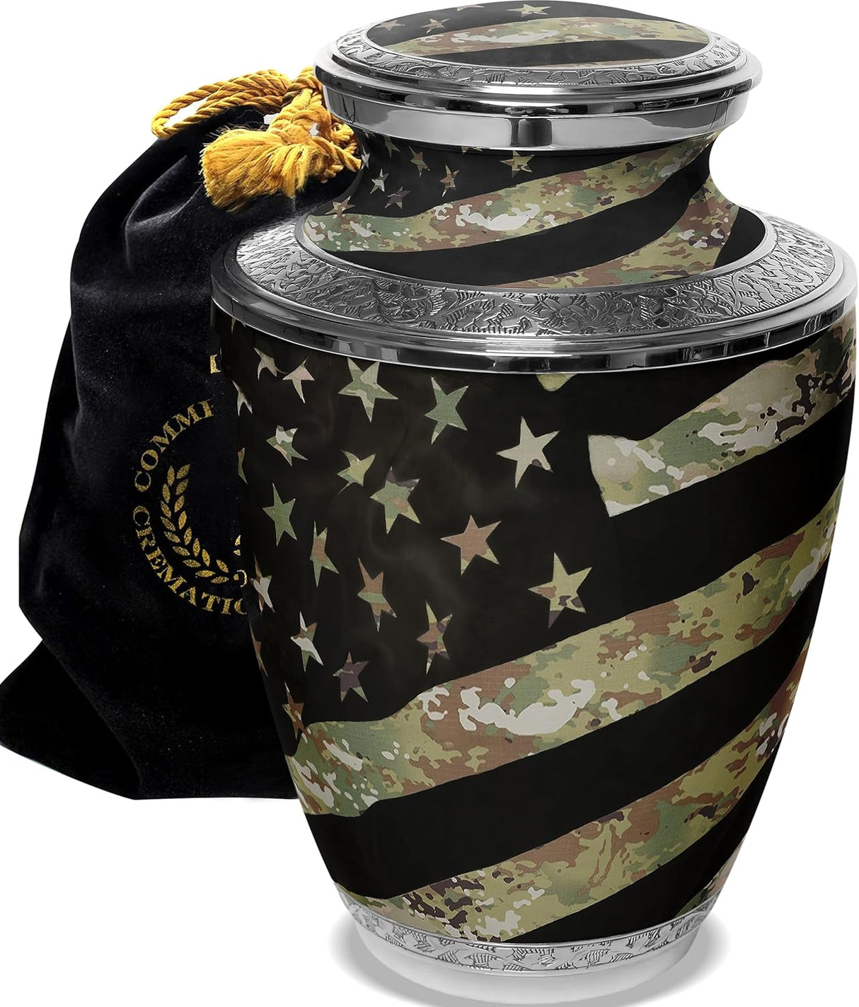 Army Cremation Urn for Ashes Adult Male - Beautifully Handcrafted Decorative Urns & Personalized Military Urns for Human Ashes Adult Man OCP