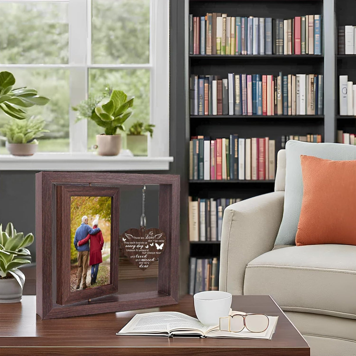 Memorial Sympathy Gifts for Loss of Loved One, Bereavement Gift for Loss of Mom Dad Memorial Picture Frame, Remembrance Condolence Funeral Sentimental In Memory of Loved One Gifts, Display Two 4x6 Photos