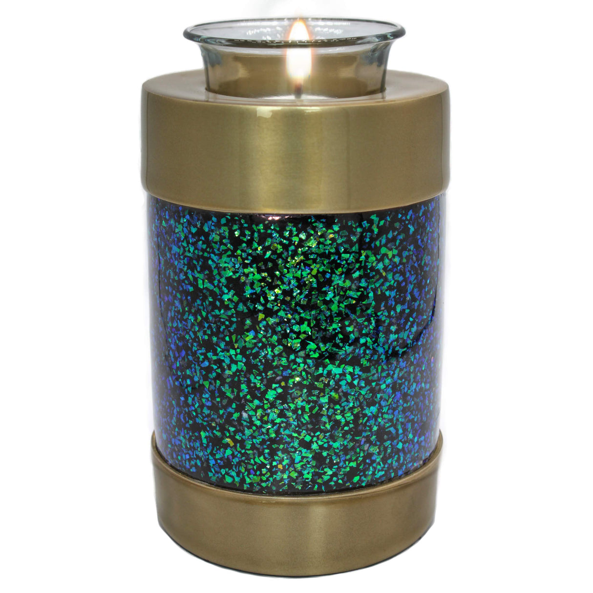 Glass Mosaic Cremation Urn for Ashes for Women - Personalized Cremation Urns for Human Ashes Adult Female Decorative Urns - Beautifully Handcrafted Glass Urn for Women