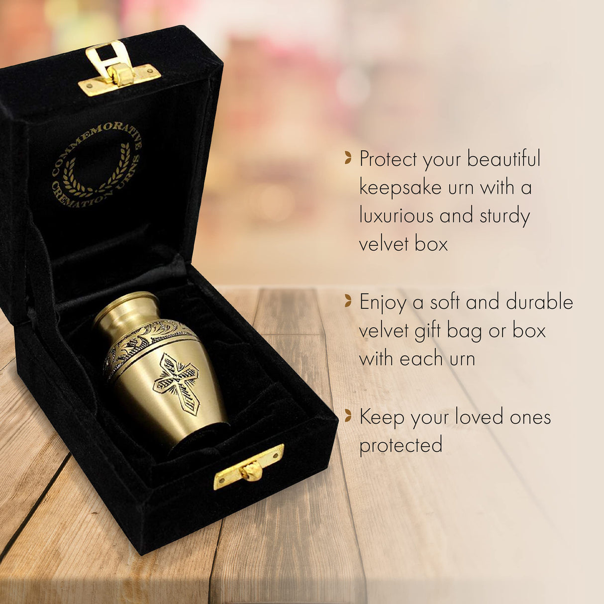 Bronze Cross Cremation Urn for Ashes Adult Male - Personalized Cremation Urns for Human Ashes Adult Man Decorative Urns - Beautifully Handcrafted Cross Urn